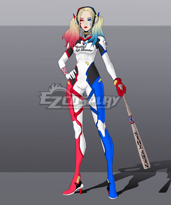 

Overwatch OW D.Va DVa X Harley Quinn Cosplay Costume - Only Jumpsuit