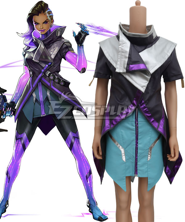Overwatch OW Sombra ░░░░░░ Cosplay Costume (Only Sleeveless Jacket)