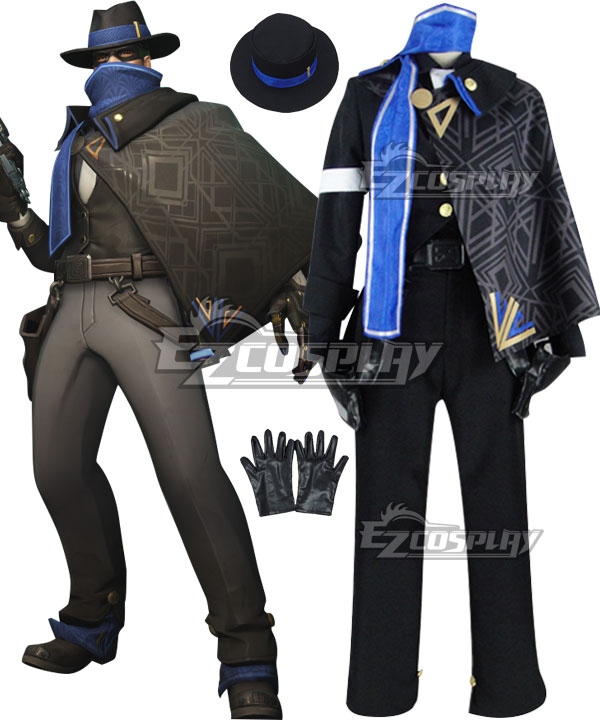 Overwatch OW Jesse McCree Mystery Man Cosplay Costume
