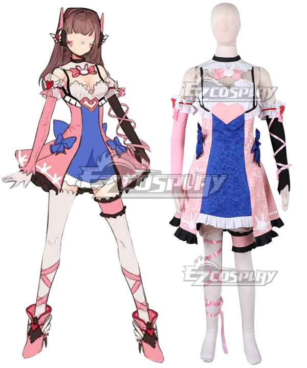 

Overwatch OW D.Va DVa Hana Song Lolita Dress Cosplay Costume