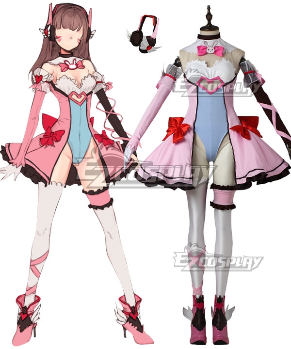 

Overwatch OW Magic Girl D.Va DVa Hana Song Cosplay Costume