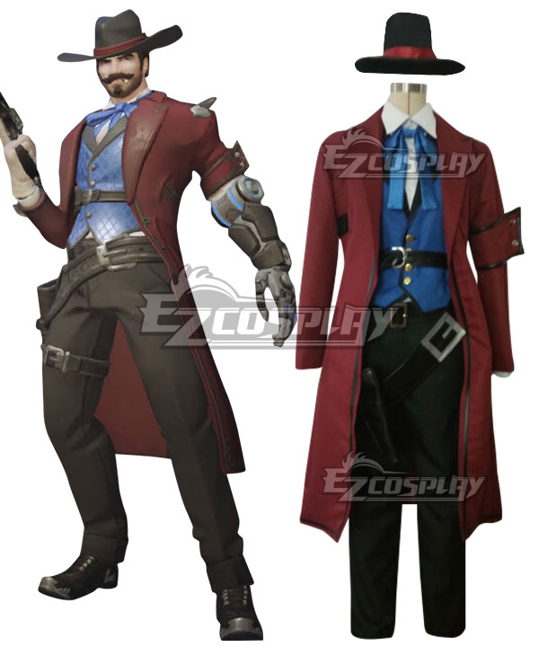 Overwatch OW Riverboat Jesse McCree Cosplay Costume - Starter Edition