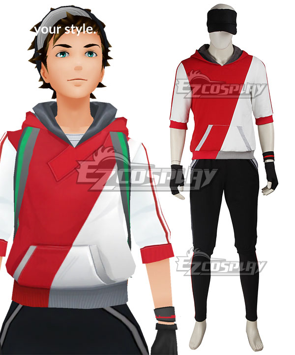 

Pokémon GO Pokemon Pocket Monster Trainer Male Red Cosplay Costume - A Edition