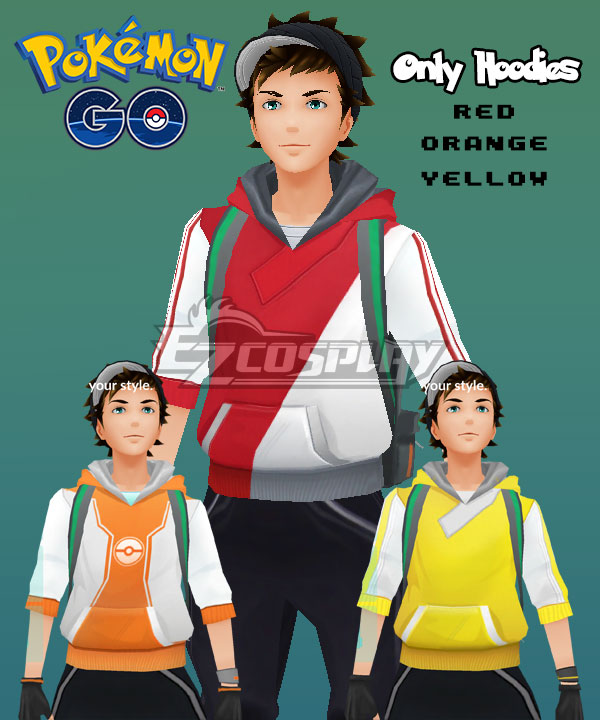 Pokémon GO Pokemon Pocket Monster Trainer Male Cosplay Costume - Only Hoodies