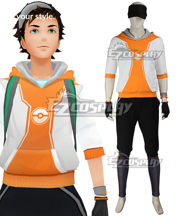 

Pokémon GO Pokemon Pocket Monster Trainer Male Orange Cosplay Costume - A Edition