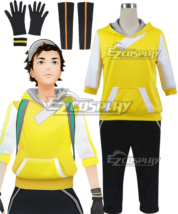 Pokémon GO Pokemon Pocket Monster Trainer Male Yellow Cosplay Costume - B Edition