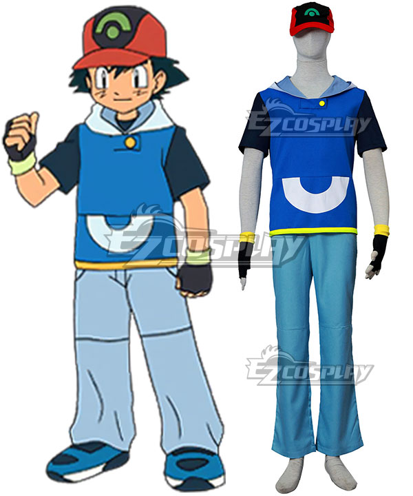 PM PM Ruby and Sapphire PM Advanced Generation Ash Ketchum Cosplay Costume