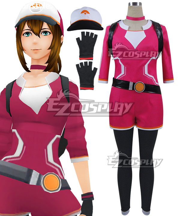 PM GO PM Trainer Female Red Cosplay Costume - Including Bag