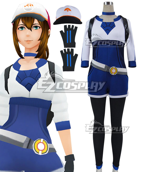 PM GO PM Trainer Female Blue Cosplay Costume - Including Bag
