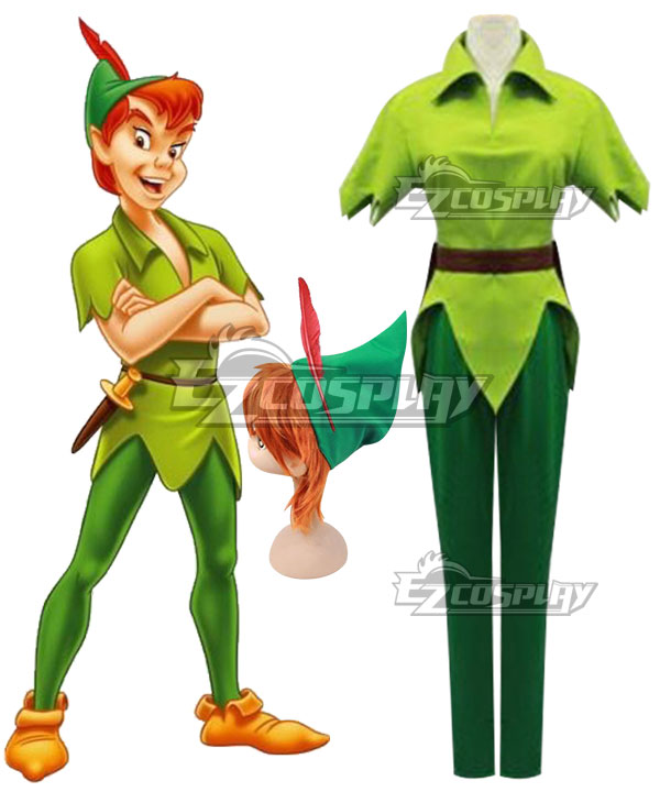 Peter Pan Adult Men Costume Green Halloween Carnival Party Cosplay Costume