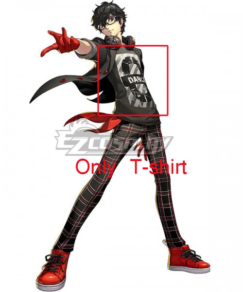 Persona 5: Dancing Star Night Protagonist Akira Kurusu Ren Amamiya New Cosplay Costume - Only T-shirt