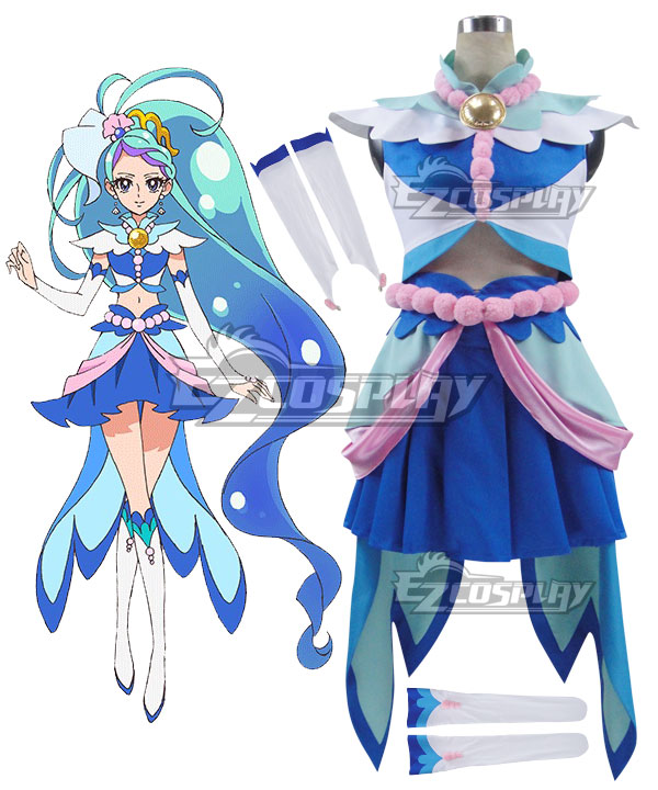 Go! Prinzessin PreCure Minami Kaido Cure Meerjungfrau Cosplay-Kostüm - B-Edition