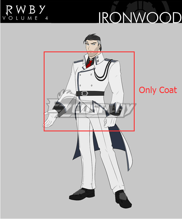 RWBY Volume 4 James Ironwood Cosplay Costume - Only Coat