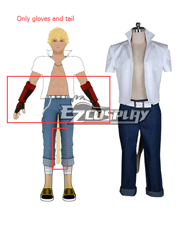 Rwby Haven Academy Team SSSN Sun Wukong Cosplay Costume - Only gloves and tail