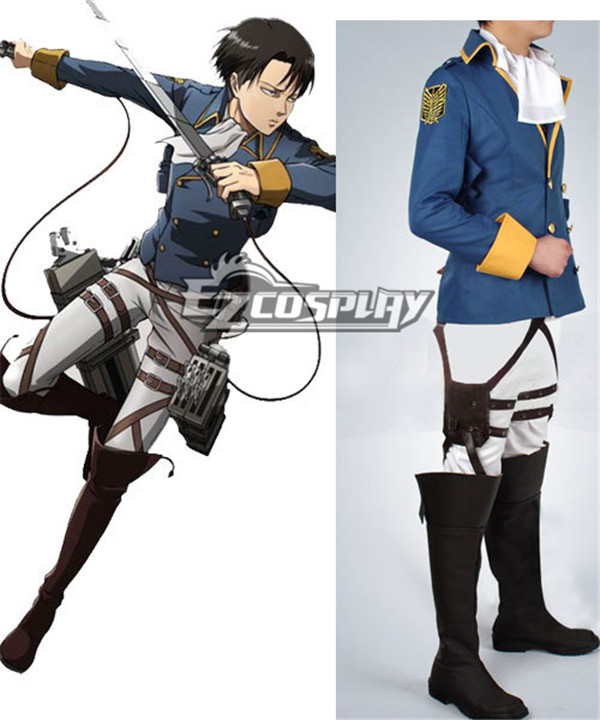 

Attack on Titan Shingeki no Kyojin The Recon Corp Wings of Counterattack Online Rivaille Levi Cosplay Costume