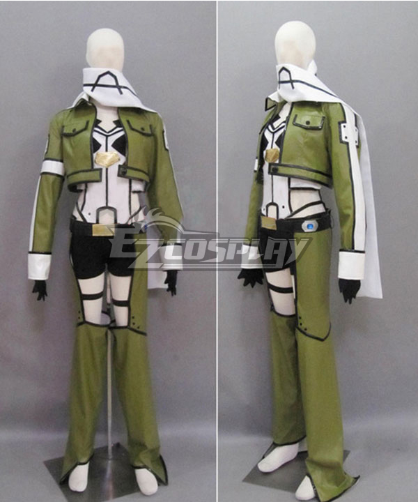 Sword Art Online II SAO Gun Gale Online GGO Asada Shino Sinon Shinon Hecate Green Cosplay Costume-Second Version