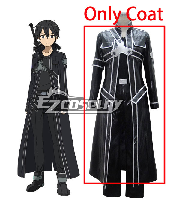 Sword Art Online Kirito Leather Cosplay Costume - Only Coat