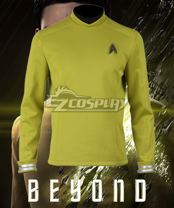 Star Trek Beyond James Tiberius Kirk Hikaru Sulu Yellow Top Cosplay Costume