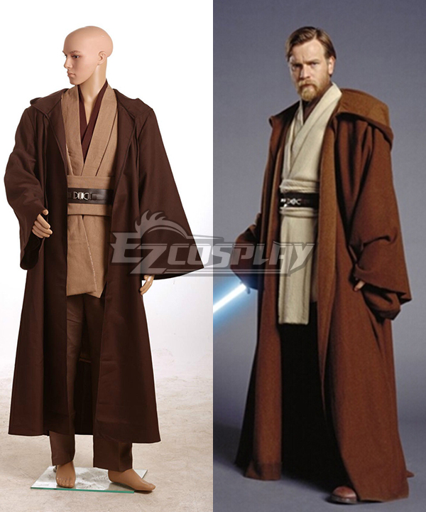 

Star Wars Obi Wan Kenobi Jedi Brown Version Cosplay Costume