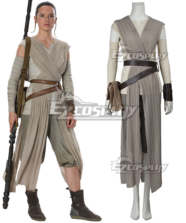 Star Wars The Force Awakens Rey Cosplay Costume - New Edition