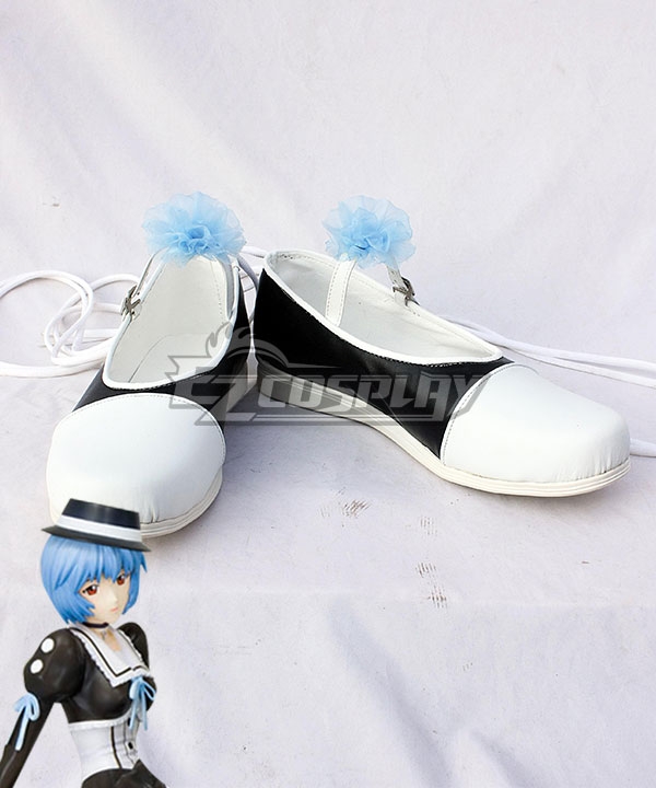 

EVA Neon Genesis Evangelion Rei Ayanami White Black Blue Cosplay Shoes