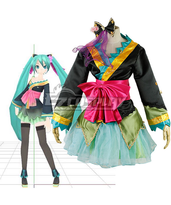 

Vocaloid Oiran Hatsune Miku Wafuku Kimono Cosplay Costume