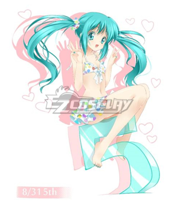 Vocaloid Miku Hatsune Swimsuit Cosplay Costume