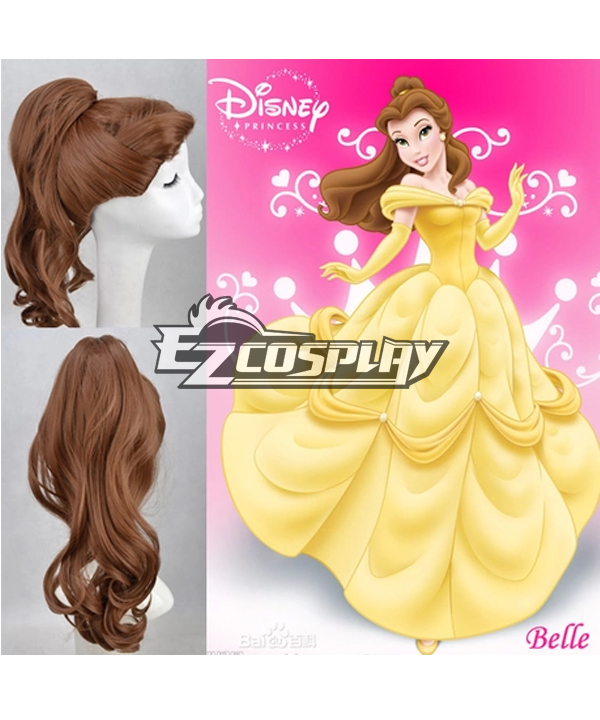 Beauty and the Beast Belle Brown Cosplay Wig