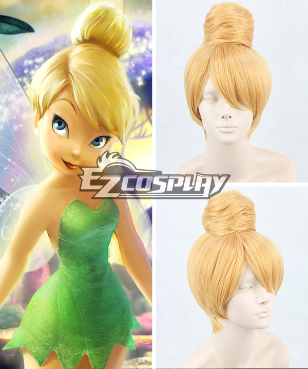 Disney Tinker Bell Short Heat Resistant Blonde Style Cosplay Wig