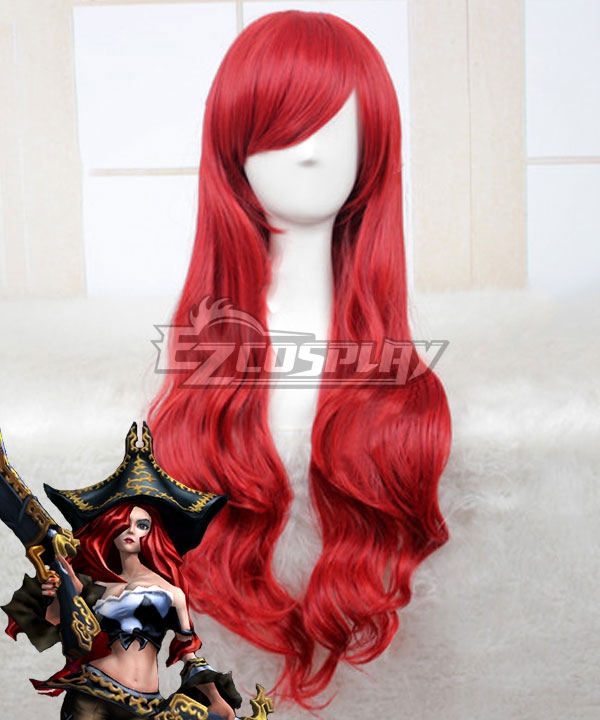 League of Legends LOL Miss Fortune Red Cosplay Wig