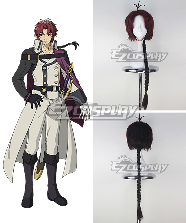 

Seraph of the End Vampire Reign Owari no Serafu Crowley Eusford Long Red And Black Cosplay Wig