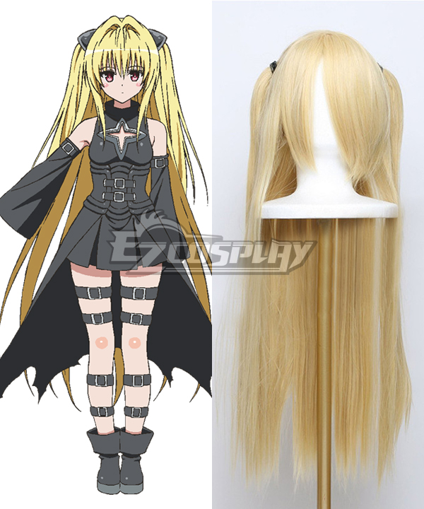 To Love Ru Trouble Darkness 2nd Konjiki no Yami Golden Cosplay Wig