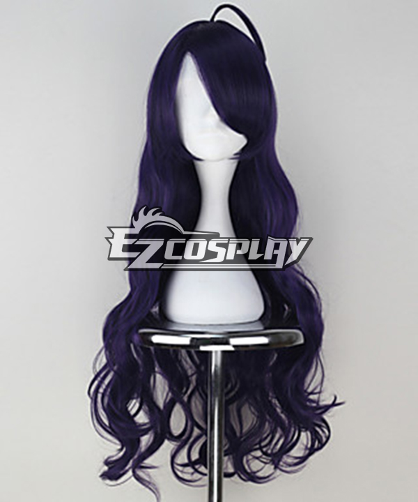 Long dark purple cosplay wig best sale