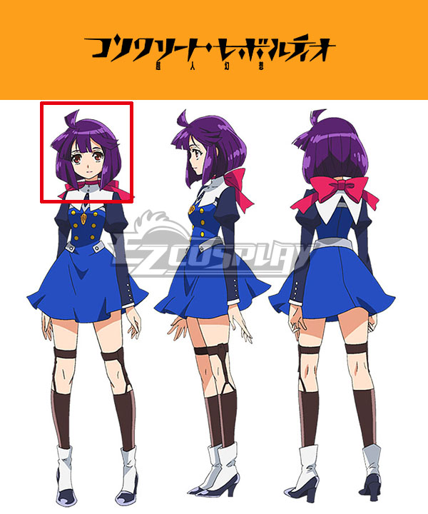 

Concrete Revolutio Konkuriito Reborutio Choujin Gensou Hoshino Kikko Purple Cosplay Wig