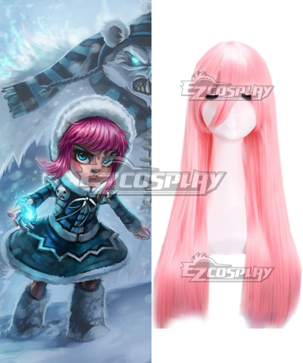 League of Legends Frostfire Annie The Dark Child Pink Cosplay Wig