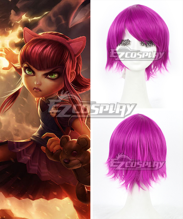 League of Legends Annie The Dark Child Purple Cosplay Wig