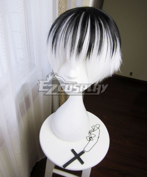 COSPLAZA - COSPLAZA Perruque Ken Kaneki Tokyo Ghoul courte blanche argentée Anime Cosplay Wig