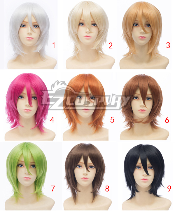 

General Cosplay Multicolor Short Wigs 30cm Mirai Nikki Arcana Famiglia Hiiro no Kakera