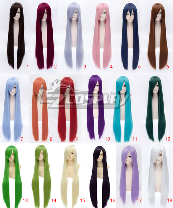

General Cosplay Multicolor Long Straight Wigs 100cm