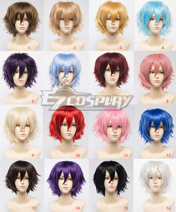 

General Cosplay Multicolor Harajuku Short Wigs Lolita 30cm