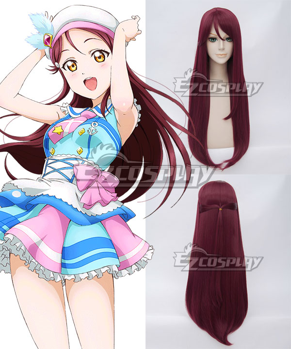 Love Live! Sunshine!! Riko Sakurauchi Red Cosplay Wig