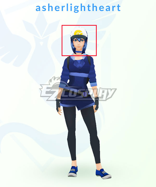 PM GO PM Trainer Female Blue Cosplay Wig