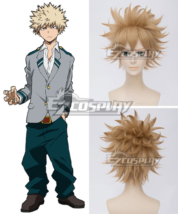 

My Hero Academia Boku no Hero Akademia Katsuki Bakugou Golden Cosplay Wig