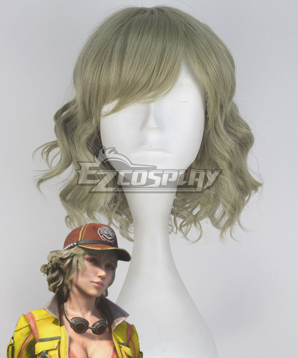 Final Fantasy XV Cindy Aurum Light Green Cosplay Wig
