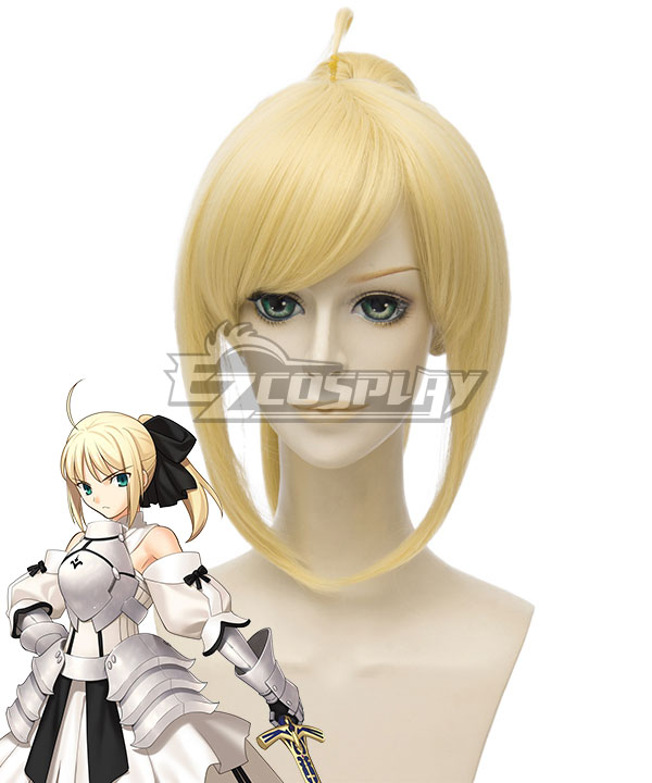 Fate Stay Night Zero Altria Pendragon Saber Lily Golden Cosplay Wig