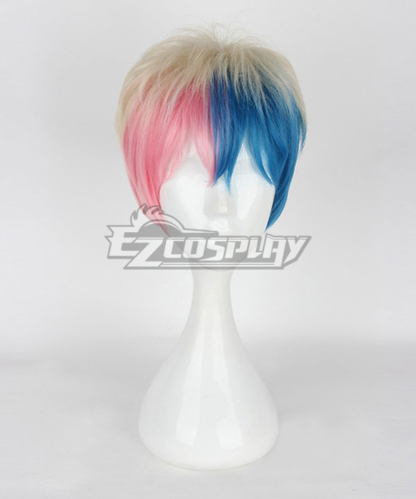 DC Suicide Squad Harley Quinn Male Multicolor Cosplay Wig