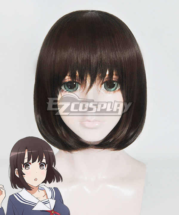 Saenai Heroine No Sodatekata Megumi Kato Black Cosplay Wig