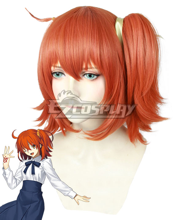 Fate Grand Order Masters Female Orange Red Cosplay Wig