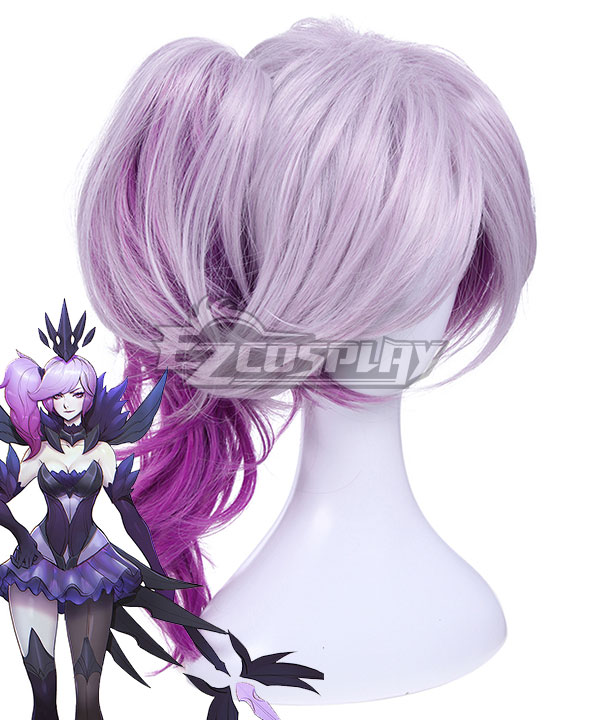 League of Legends LOL Dark Elementalist Lux the Lady of Luminosity Graded Purple Cosplay Wig