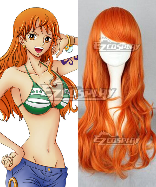 One Piece Nami Orange Cosplay Wig